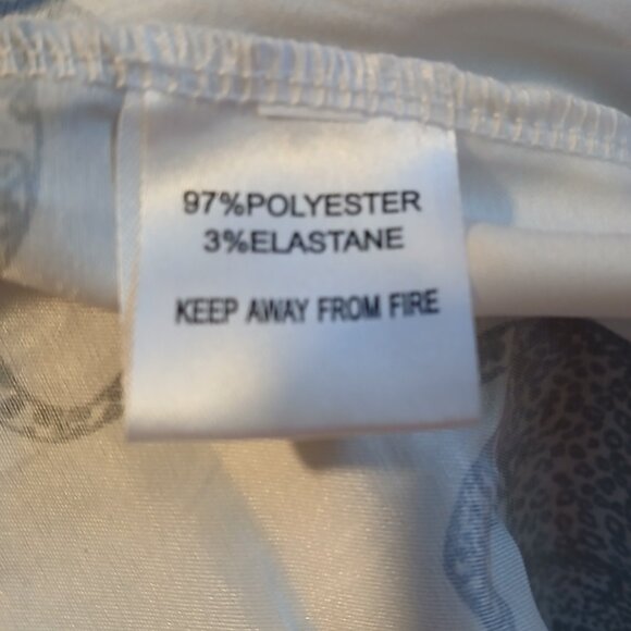 Night Women's White  Black Leopard Print Pajama Set  UK SZ 12 / US SZ 8 - Picture 11 of 11